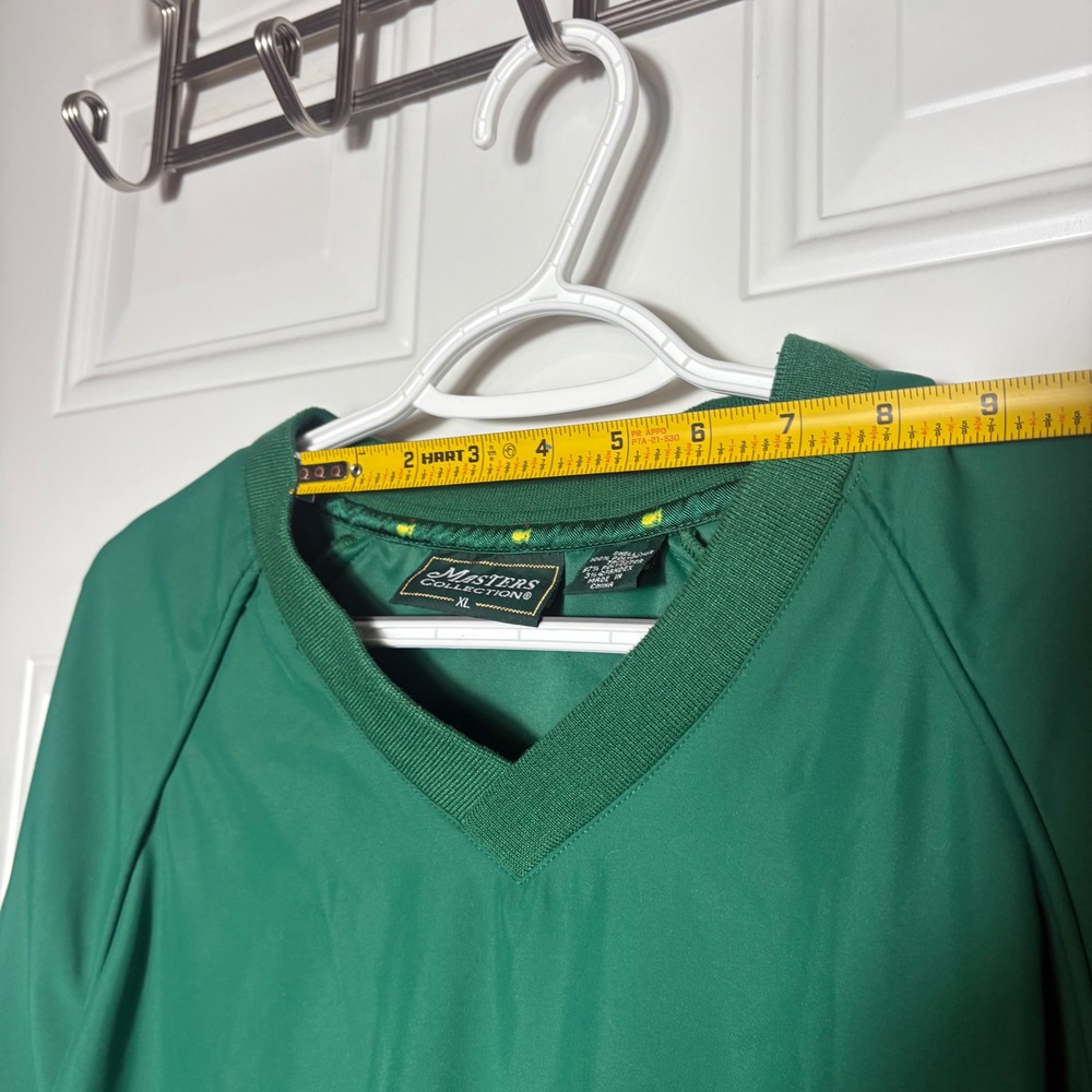 Vtg Masters Collection Golf Windshirt Green V-Neck Pullover XL Augusta National - Picture 7 of 10